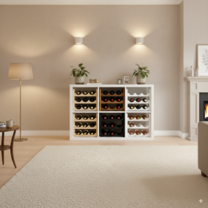 Angled Wave IKEA Kallax Wine Rack Insert – Wooden Storage