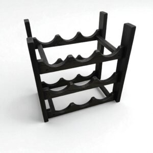 Angled Wave IKEA Kallax Wine Rack Insert – Wooden Storage