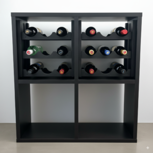Angled Wave IKEA Kallax Wine Rack Insert – Wooden Storage