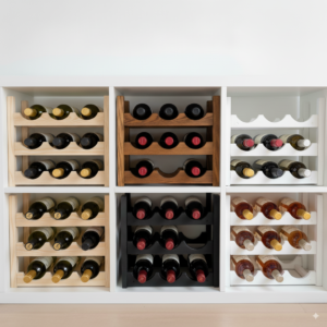 Angled Wave IKEA Kallax Wine Rack Insert – Wooden Storage