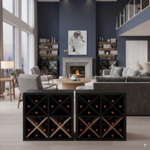 Diagonal Cross IKEA Kallax Wine Rack Insert – Perfect Fit  4 Bottle Storage