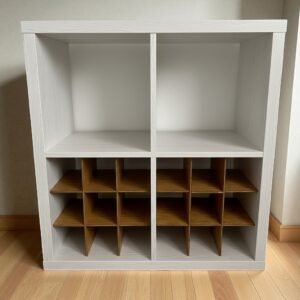 Grid IKEA Kallax Wine Rack Insert – Wooden Bottle Rack