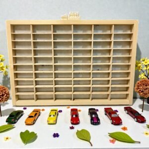 Wooden Hot Wheels Display Case – 60 Car Wall Storage for Kids & Collectors