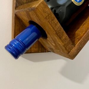 Handmade Rustic Wall Wine Rack – Wooden Farmhouse Decor