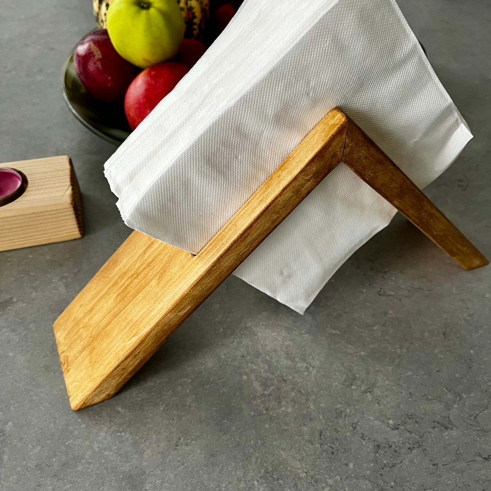 Rustic Wooden Napkin Holder
