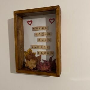 Handmade Wooden Shadow Box Frame – Deep Display Case for A4 Photos