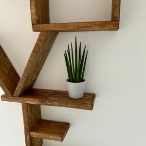 Handmade Wooden LOVE Shelf – Rustic Wall Mounted Letter Shelf