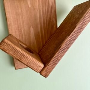 Handmade Wooden Wall Wine Rack – Modern Rustic Bottle Holder