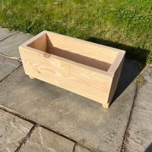 Small Wooden Planter Box – Handmade Herb Planter for Balcony & Garde