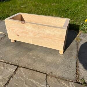 Small Wooden Planter Box – Handmade Herb Planter for Balcony & Garde