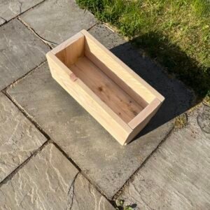 Small Wooden Planter Box – Handmade Herb Planter for Balcony & Garde