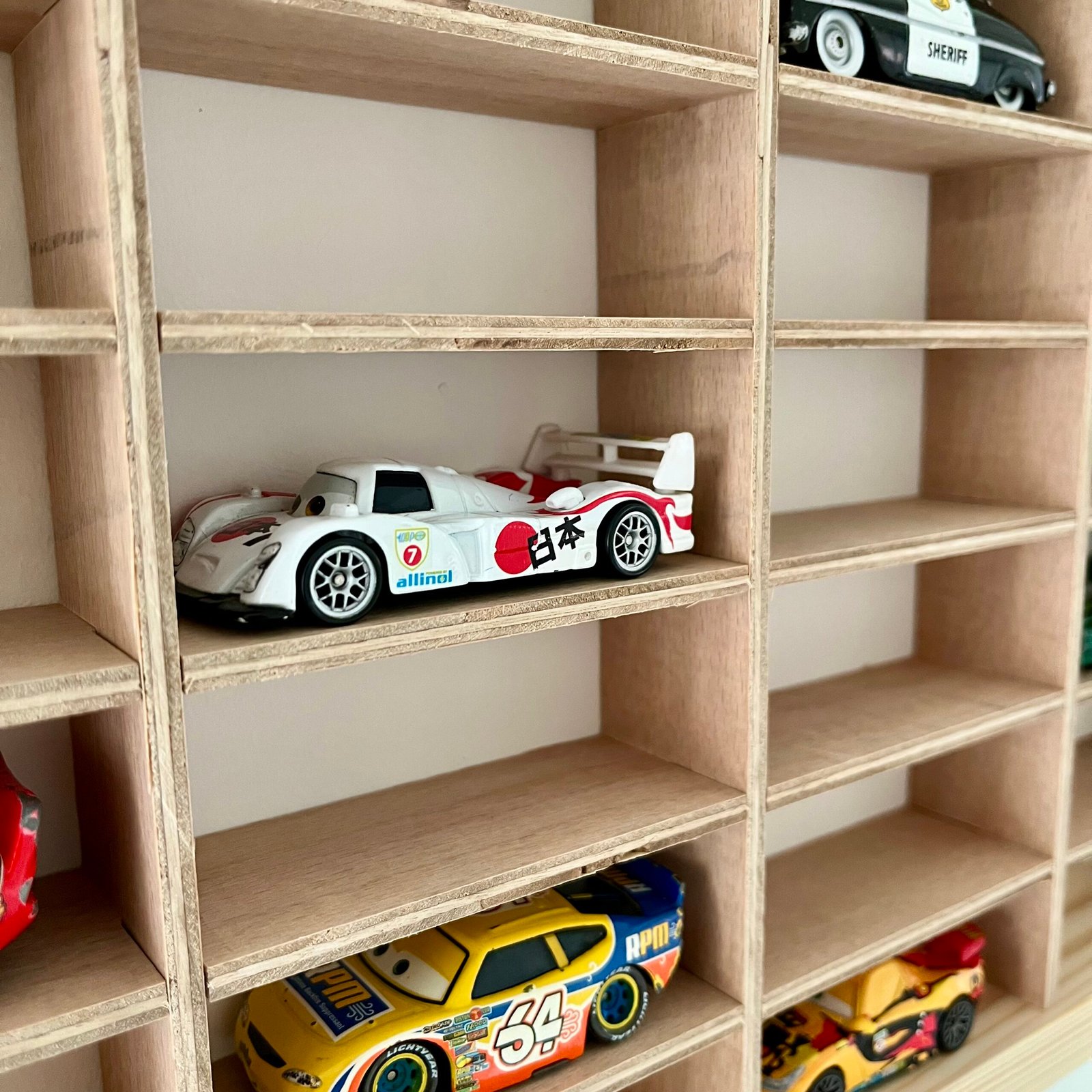 Wooden Hot Wheels Display Case – 60 Car Wall Storage for Kids & Collectors - Image 13