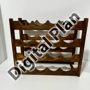 Rustic Wine Rack Woodworking Plan – DIY PDF (16 Bottles)