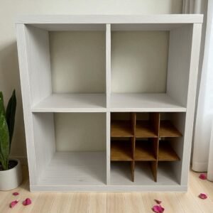 Grid IKEA Kallax Wine Rack Insert – Wooden Bottle Rack