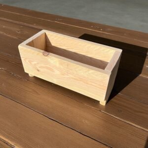 Small Wooden Planter Box – Handmade Herb Planter for Balcony & Garde