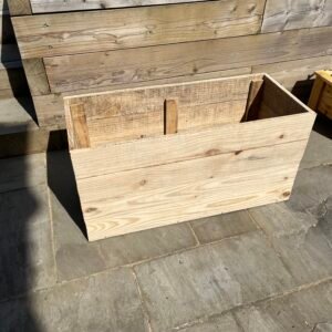 Large Raised Wooden Planter Box – Rustic Garden Bed