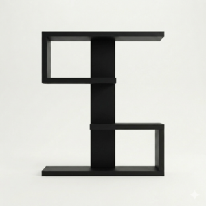 Wooden Floating Shelf – Double C Geometric Wall Shelf Decor