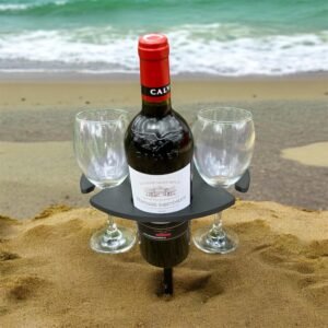 Personalized Beach Wine Holder | 3D Printed Picnic Wine Caddy